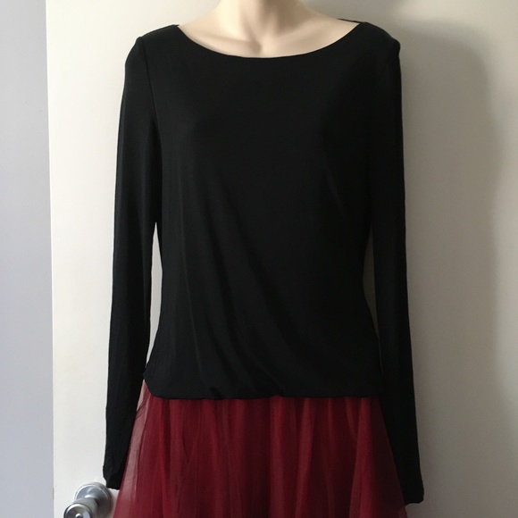 Vintage TOM FORD Era GUCCI Black Jersey Cowl Drape Back Top 44 - Picture 2 of 8